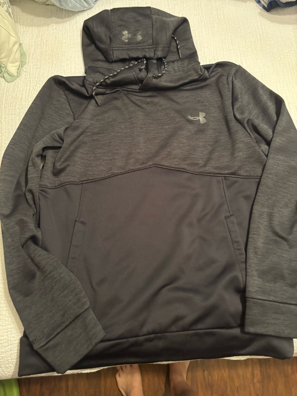 Under Armour Black Two-Tone Hooded Pullover